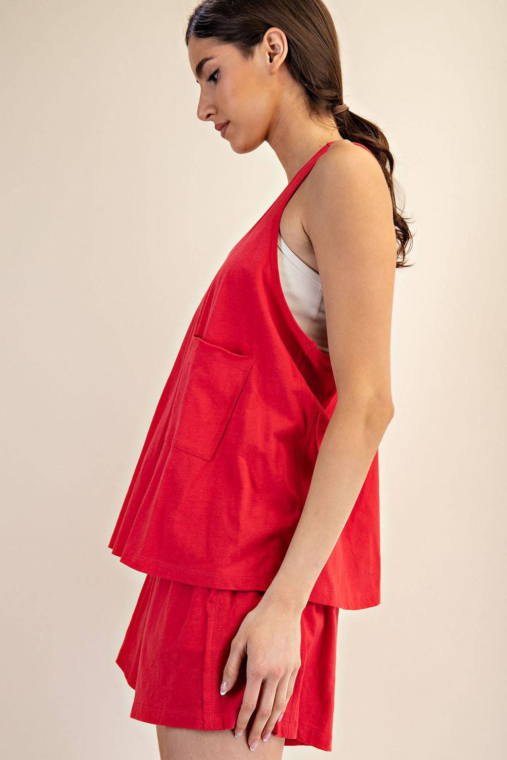 Cotton Slub Sleeveless Top - Hype Up