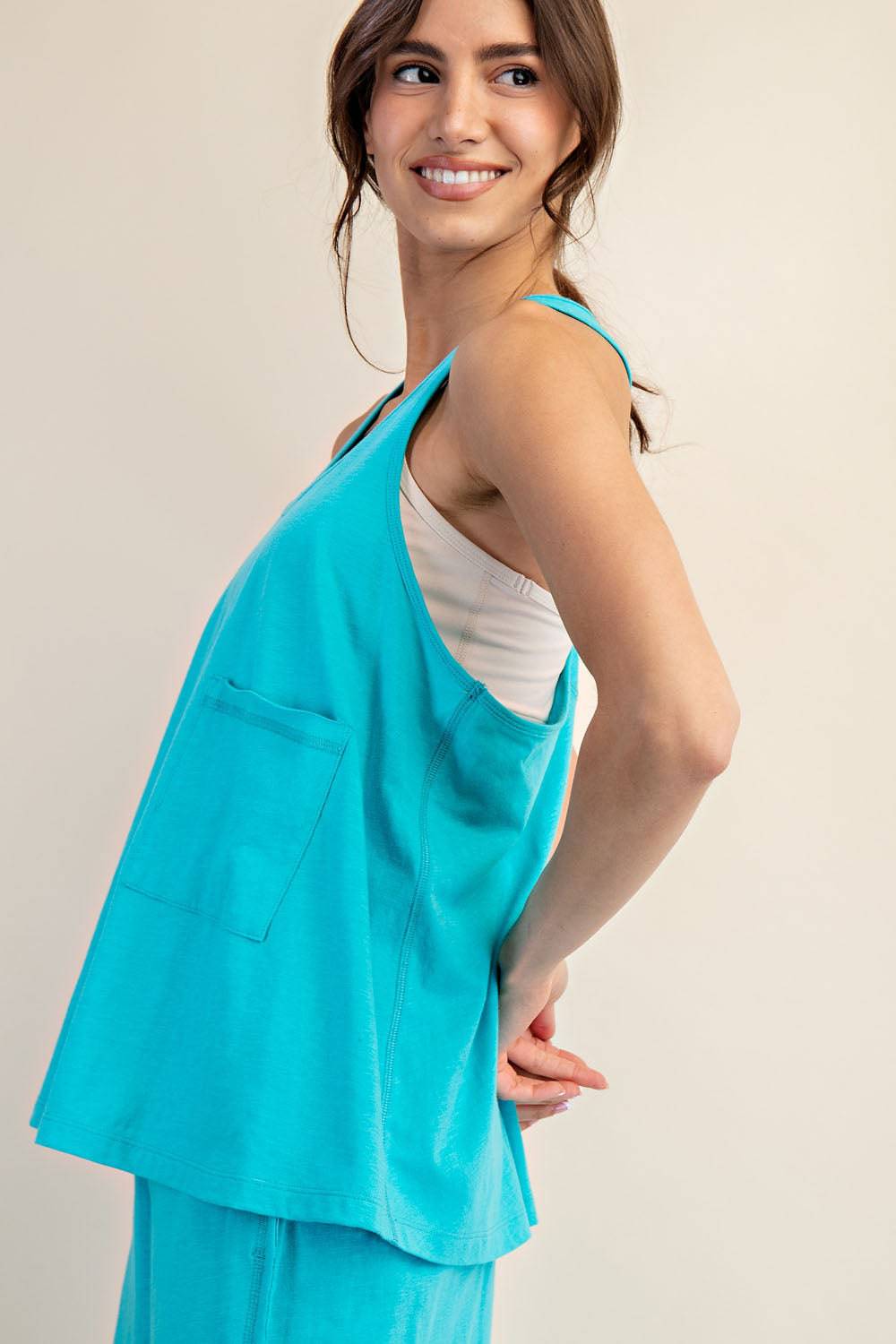 Cotton Slub Sleeveless Top - Hype Up